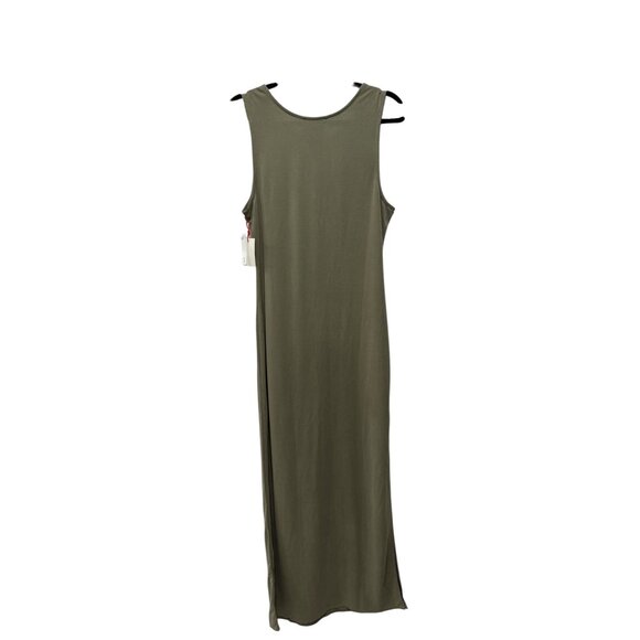 OPEN EDIT Women Long Green Bodycon Dress SMALL - Picture 3 of 5
